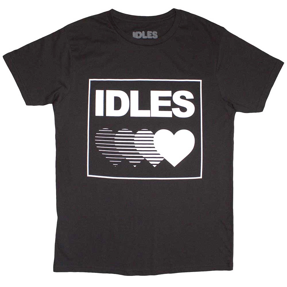 Idles - Gradient Heart Tshirt Homme - Noir